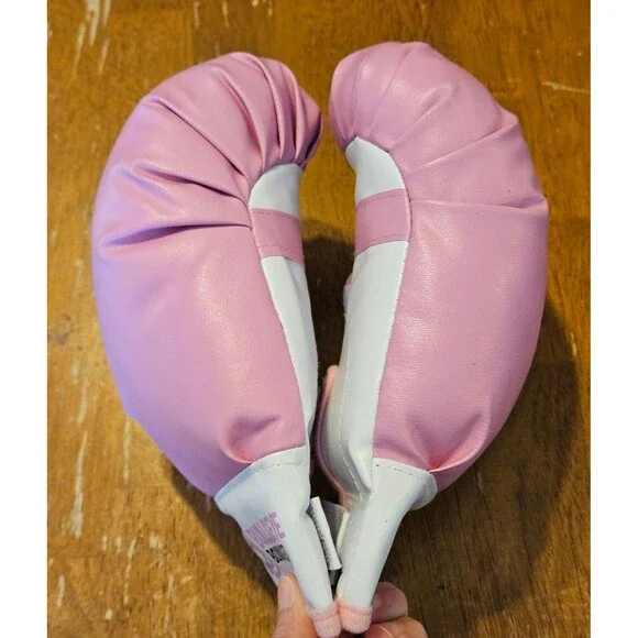 Boxing Gloves Kids Pink and White Bullseye Boxing - Picture 3 of 3